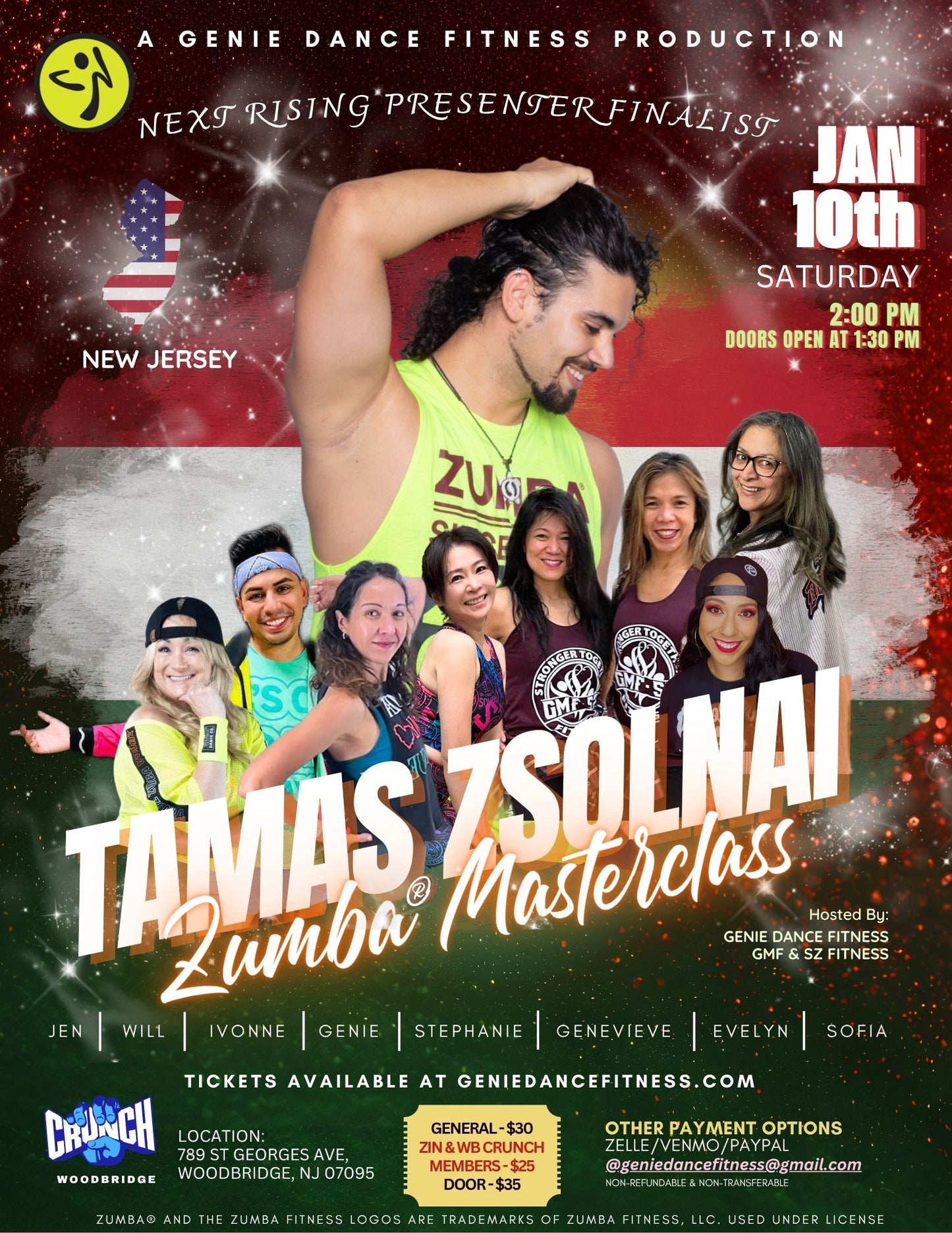 Zumba Masterclass with Tamas Zsolnai 1/10/2026